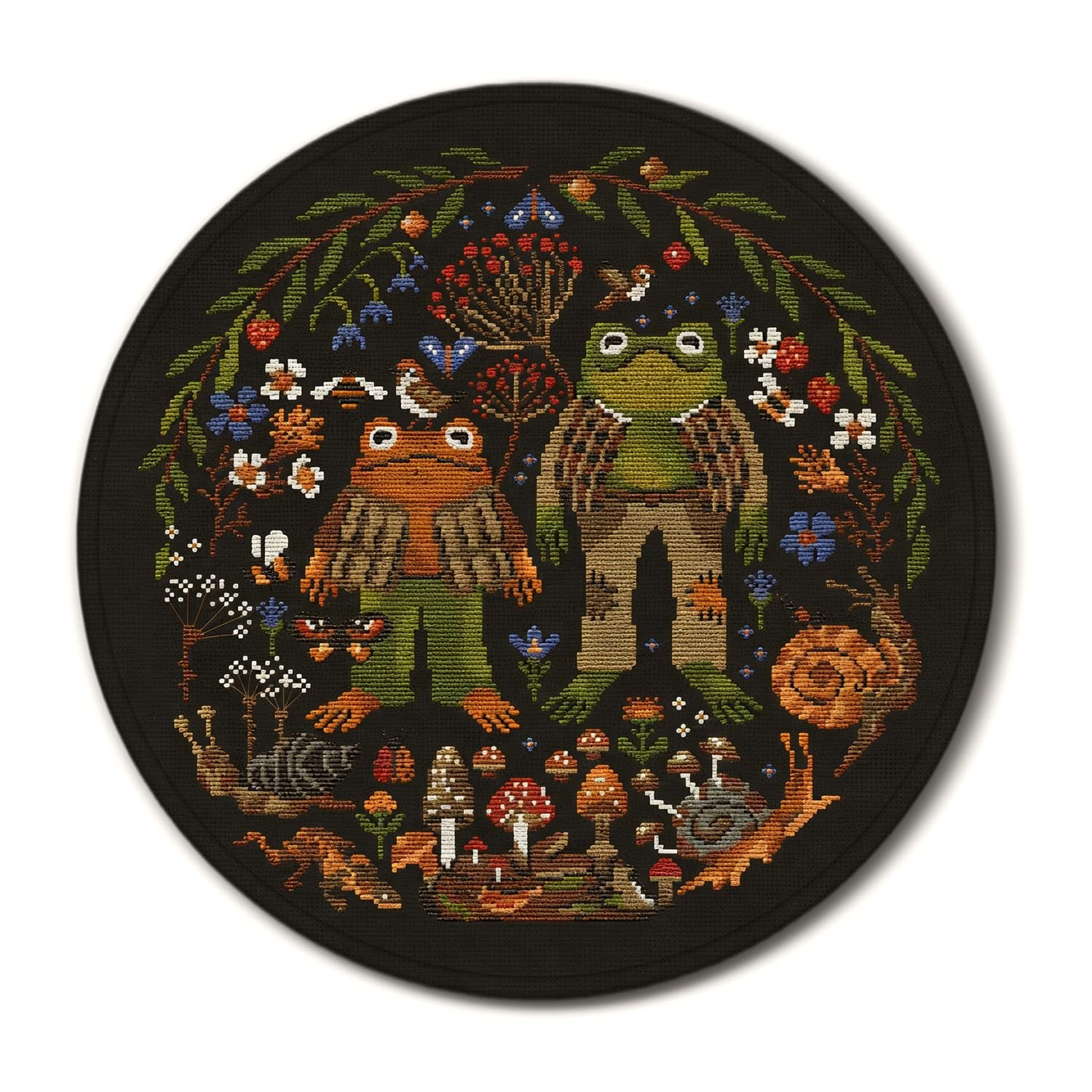 Feronty Frog and Toad Round Mouse Pad, 8.7x8.7 inches