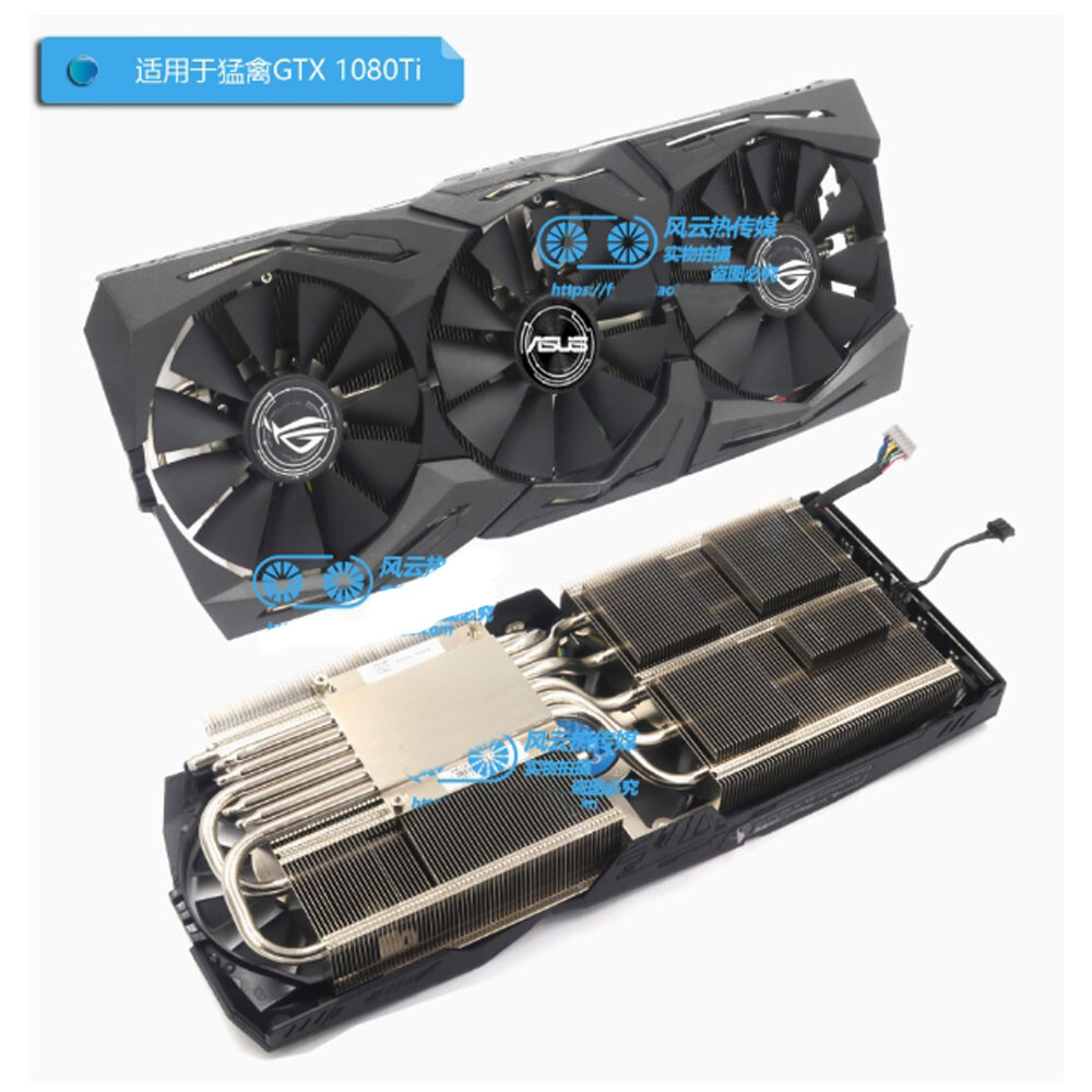 For ASUS ROG STRIX GTX1080Ti GTX1080/1070Ti RX590/580 Heatsink Cooling Fan