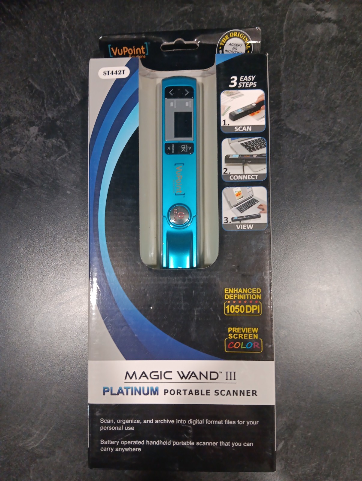 VuPoint Magic Wand III Platinum Portable Scanner ST442PU Sealed  