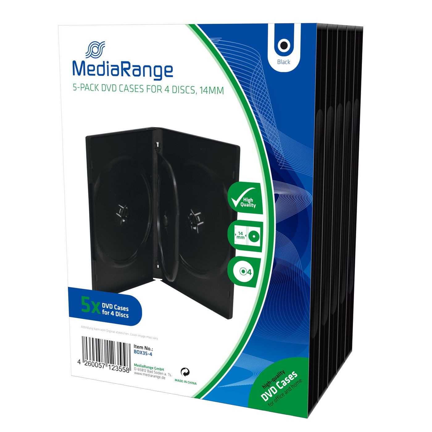 MediaRange BOX35-4 DVD Empty Box 4eredVD Box 5 Sta3/4ck ~E~