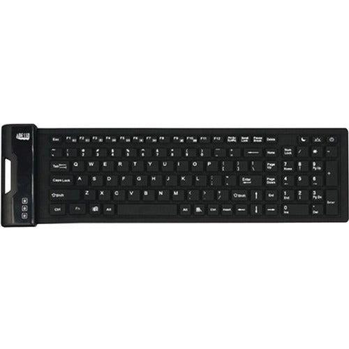 Adesso Antimicrobial Waterproof Flex Keyboard (Compact Size) AKB222UB