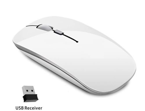 Slim Rechargeable Wireless 2.4G Portable Optical Silent Ultra Thin Computer