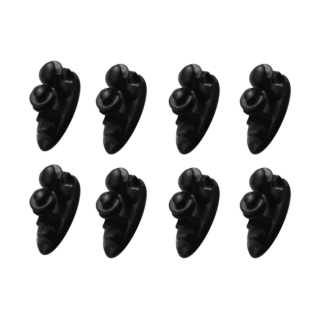 8Pcs Durable Adjustable Cord Clips Self Adhesive Cable Organizer Black