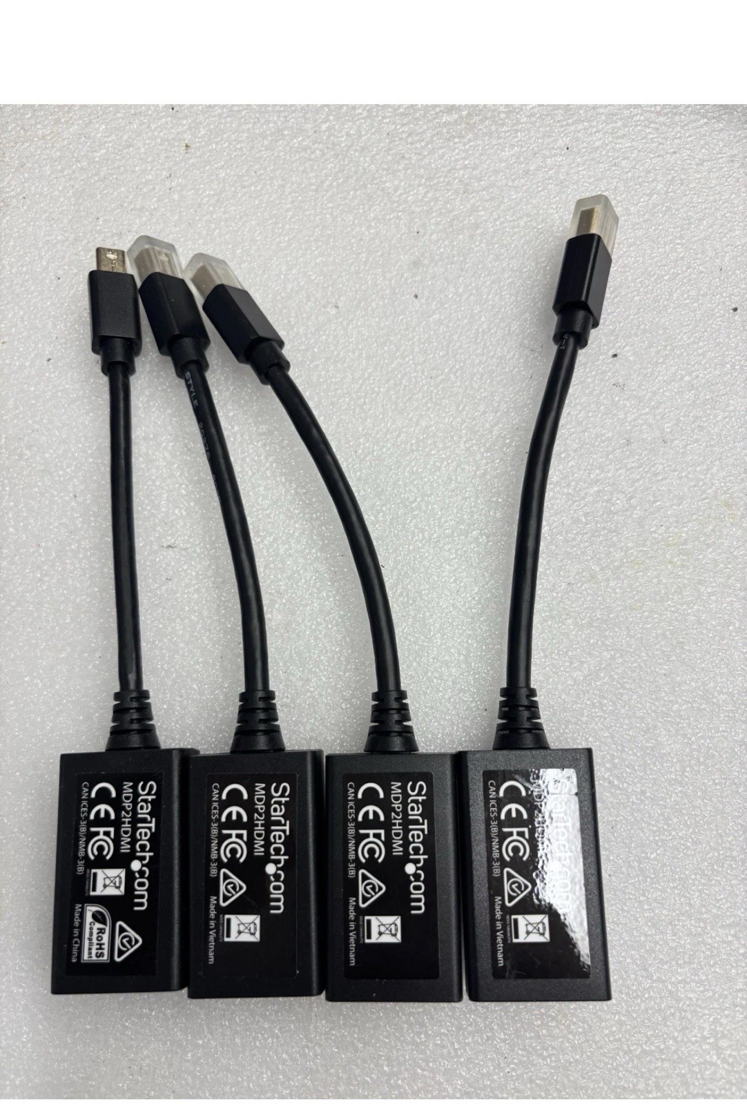 Lot of 4 StarTech.com MDP2HDMI Mini DisplayPort to HDMI adapter-1080p Converter