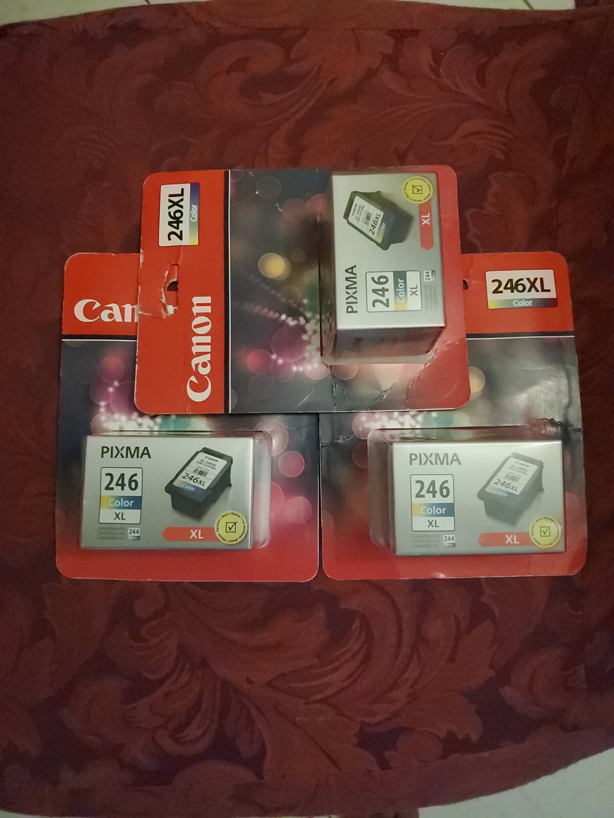 Canon CL-246XL Color Ink Cartridge Genuine   246 246XL  New 3 Pack combo 