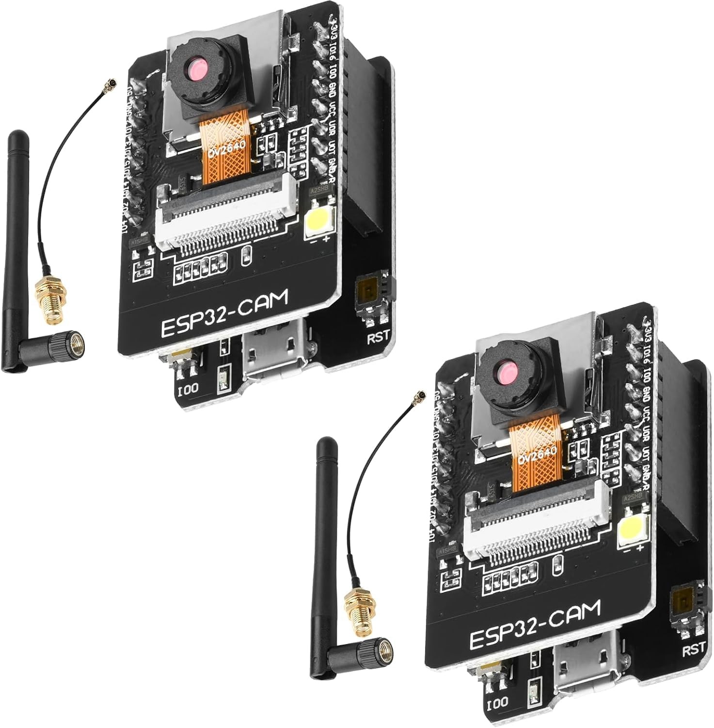 2 PCS ESP32 CAM Development Board WiFi Bluetooth DC 5V Dual Core 2.4G OV2640