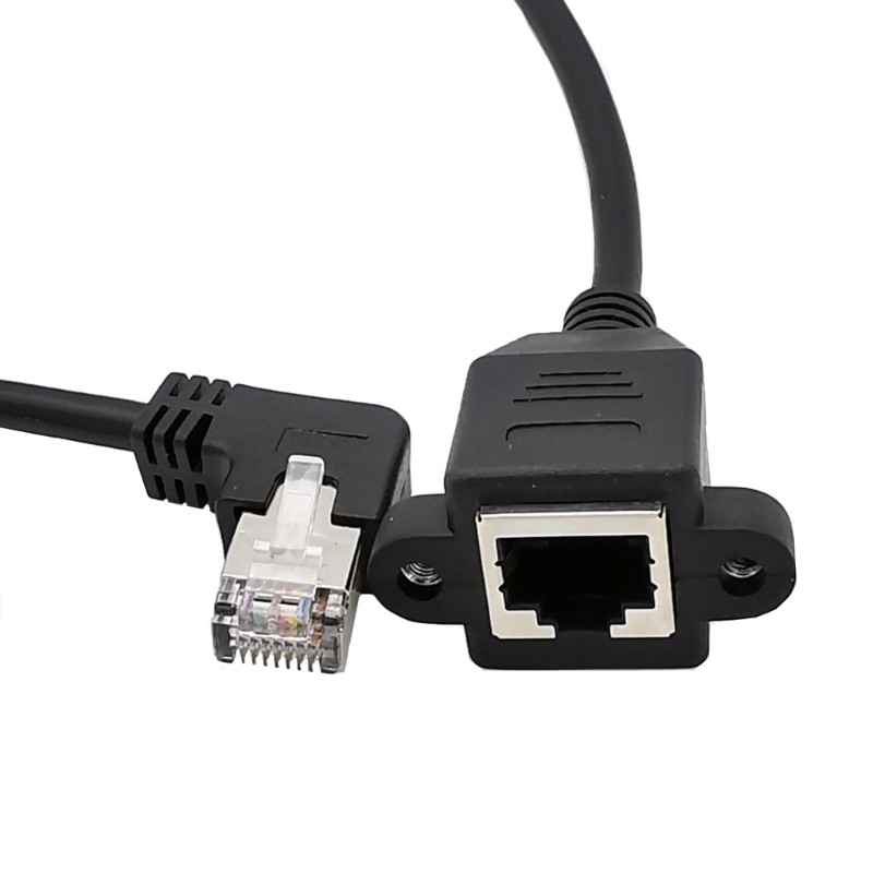 RJ45 Ethernet Extension Cable with Space Saving Left/Right/Up/Down 90Degree Cord