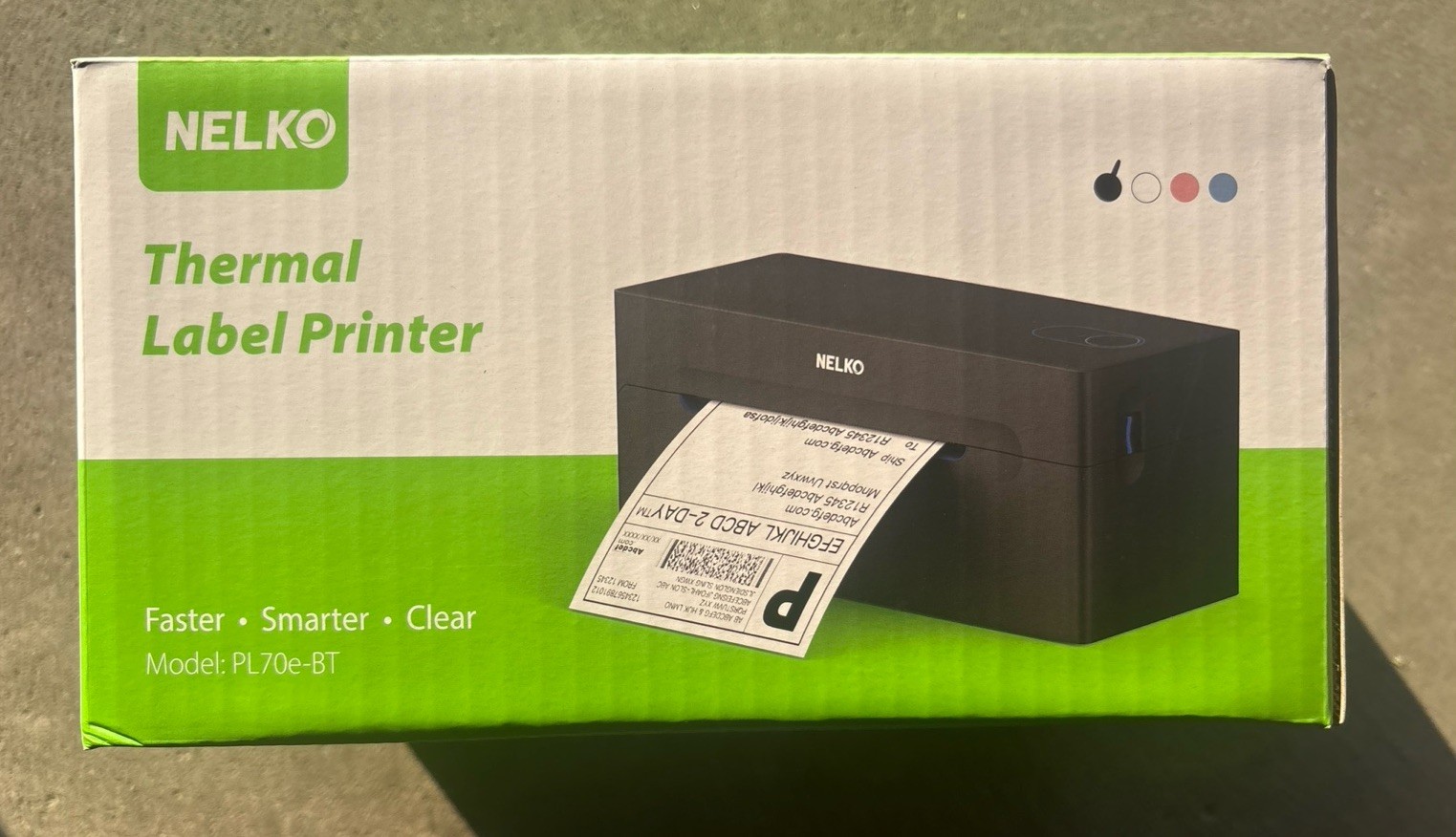 Nelko Bluetooth Thermal Shipping Label Printer Wireless 4x6 Black - Brand New