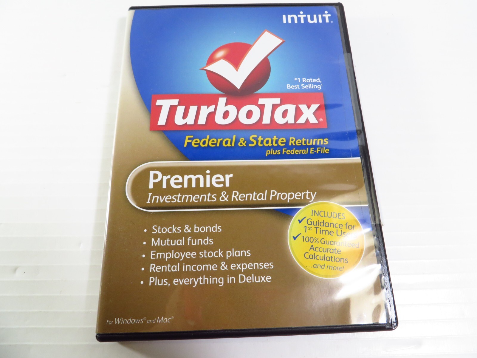 Turbotax 2012 Premier Investments and Rental Property, FREE 2-3 Day Ship