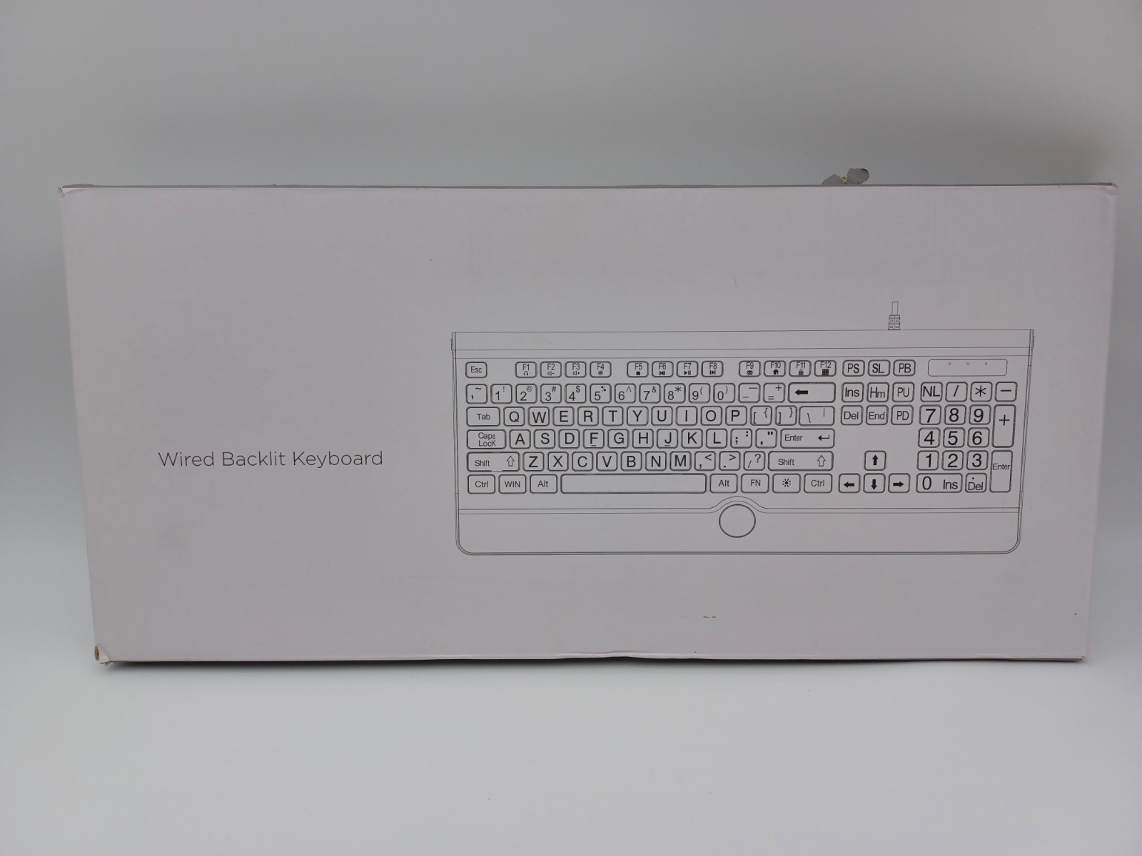 Large Print Backlit USB Wired Keyboard – 7‑Color LED, Big Font, Wrist Rest,...
