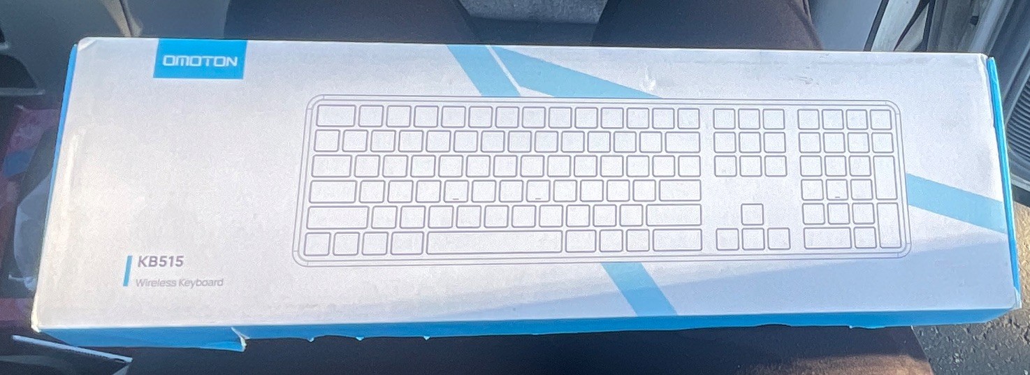 OMOTON KB515 Wireless Keyboard Full Size Slim QWERTY Keyboard