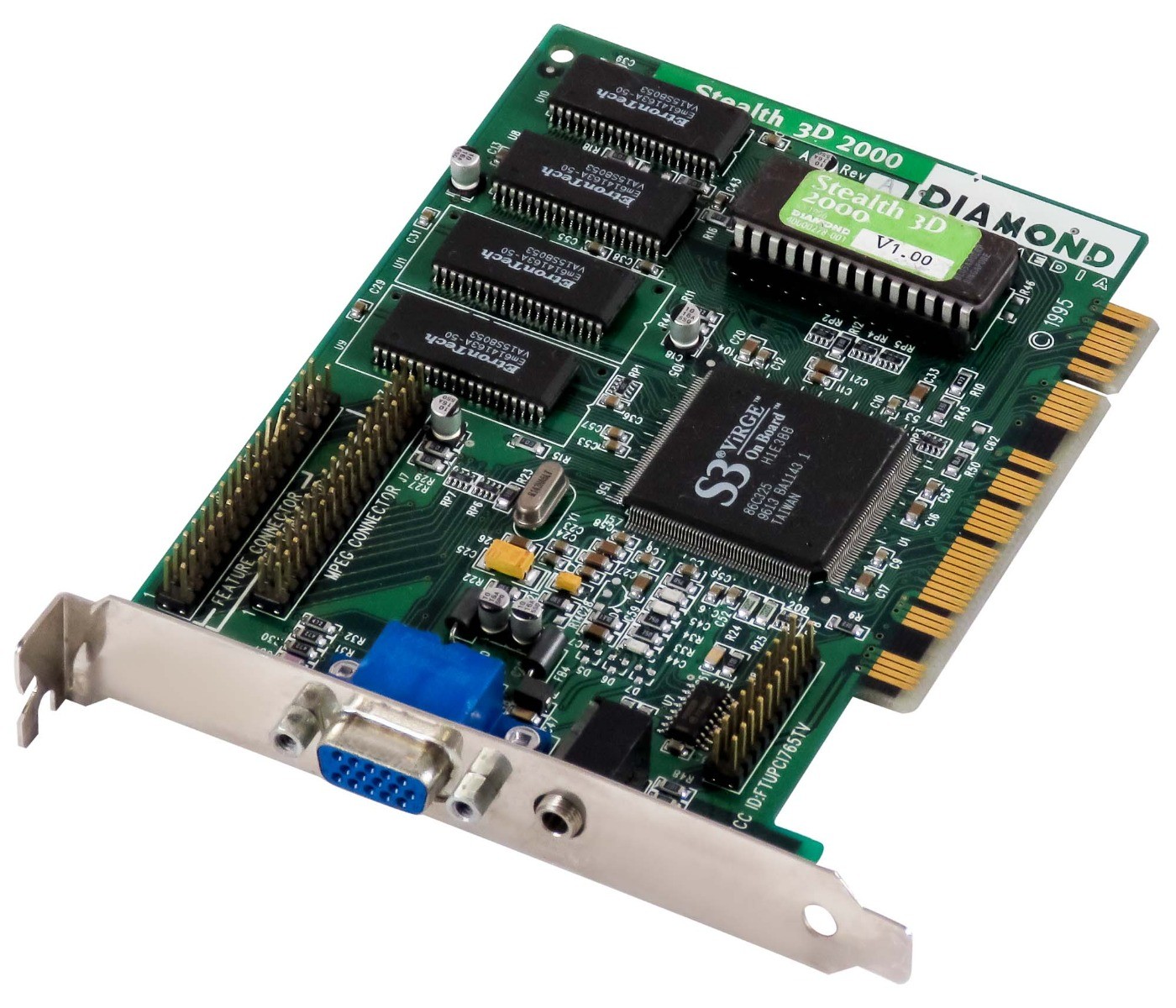 GRAPHICS CARD DIAMOND S3 VIRGE 2MB STEALTH 3D 2000 23030216-403 PCI