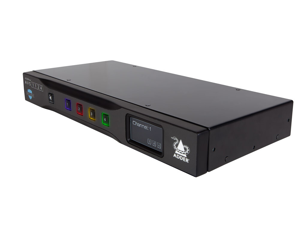 AdderView Secure 4-port DVI-D HD/60 Multi-Viewer Switch