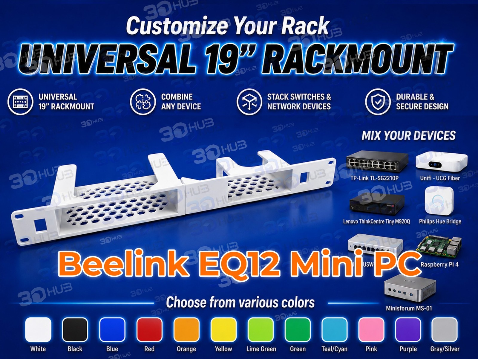 Beelink EQ14 Mini PC 19" Rackmount 1U - Mix & Match with other devices