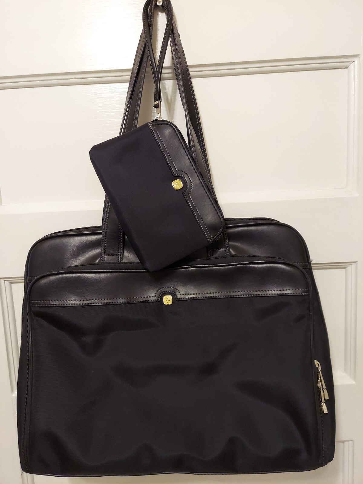 Swiss Army, The Rhea, Ladies Black/Pink Stripe  Computer Case & Matching Pouch 