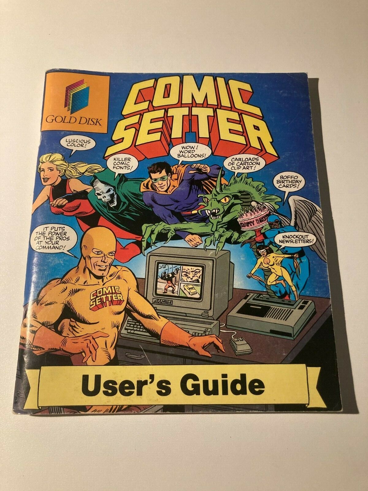 Vintage Gold Disk Comic Setter User's Guide Commodore Amiga 1988