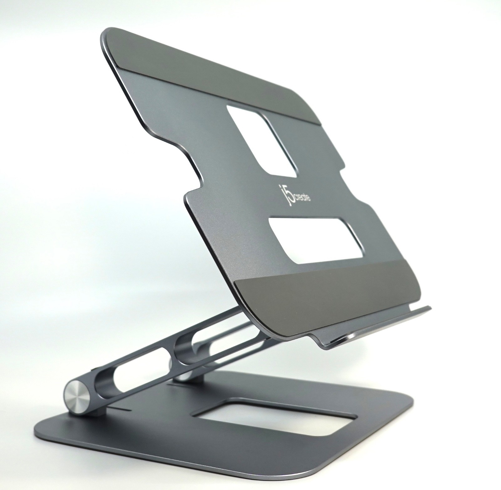 j5create Laptop Stand Adjustable Tablet Cookbook Sturdy Notebook Silver JTS327
