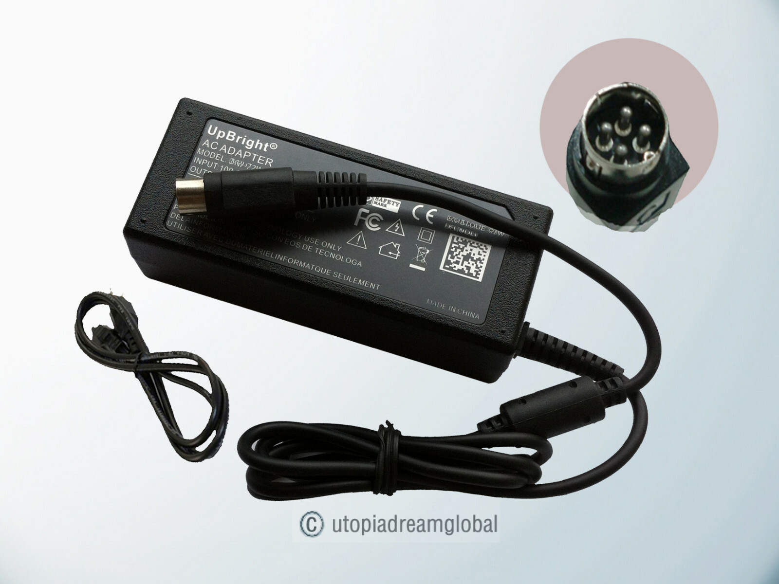 4-Pin or Barrel AC/DC Adapter For EDAC EA10721A-120 EDACPOWER ELEC Power Charger