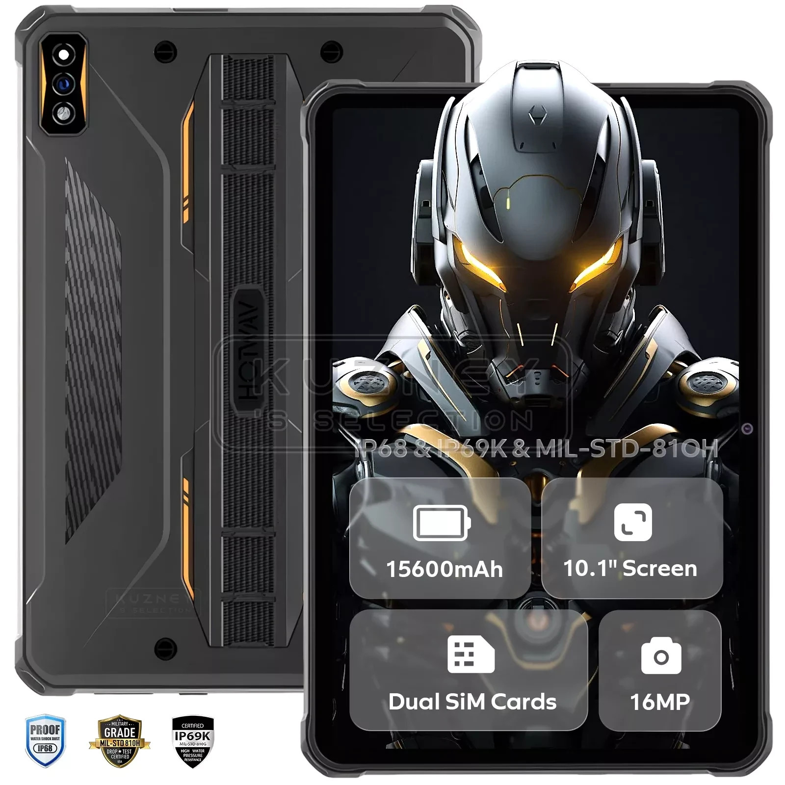 Tablet HOTWAV R5 Outdoor Tablet 10.1 inch 64GB Android14 Octa Core 15600mAh GPS