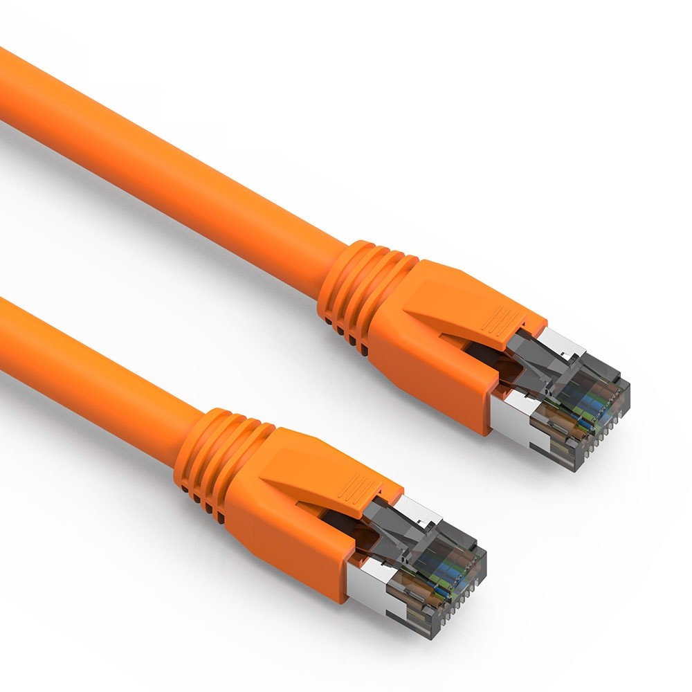 3Ft CAT8 S/FTP Ethernet Network Cable Orange 24AWG