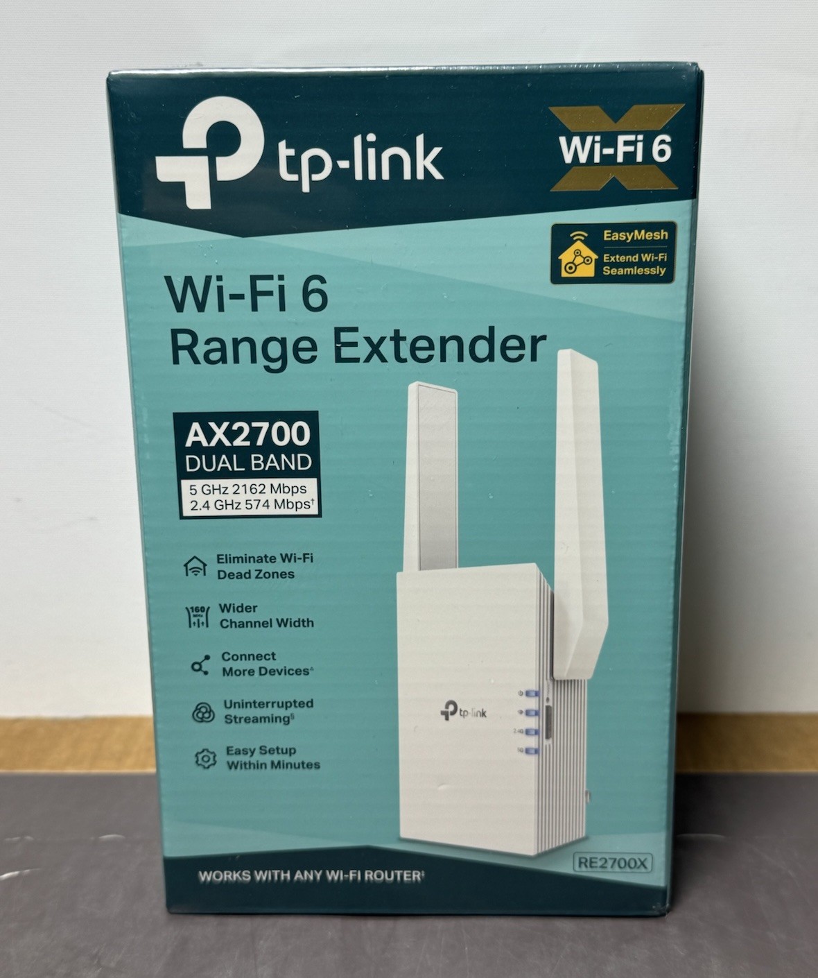 TP Link Wifi 6 Range Extender Wifi Ectender RE2700X -New Sealed