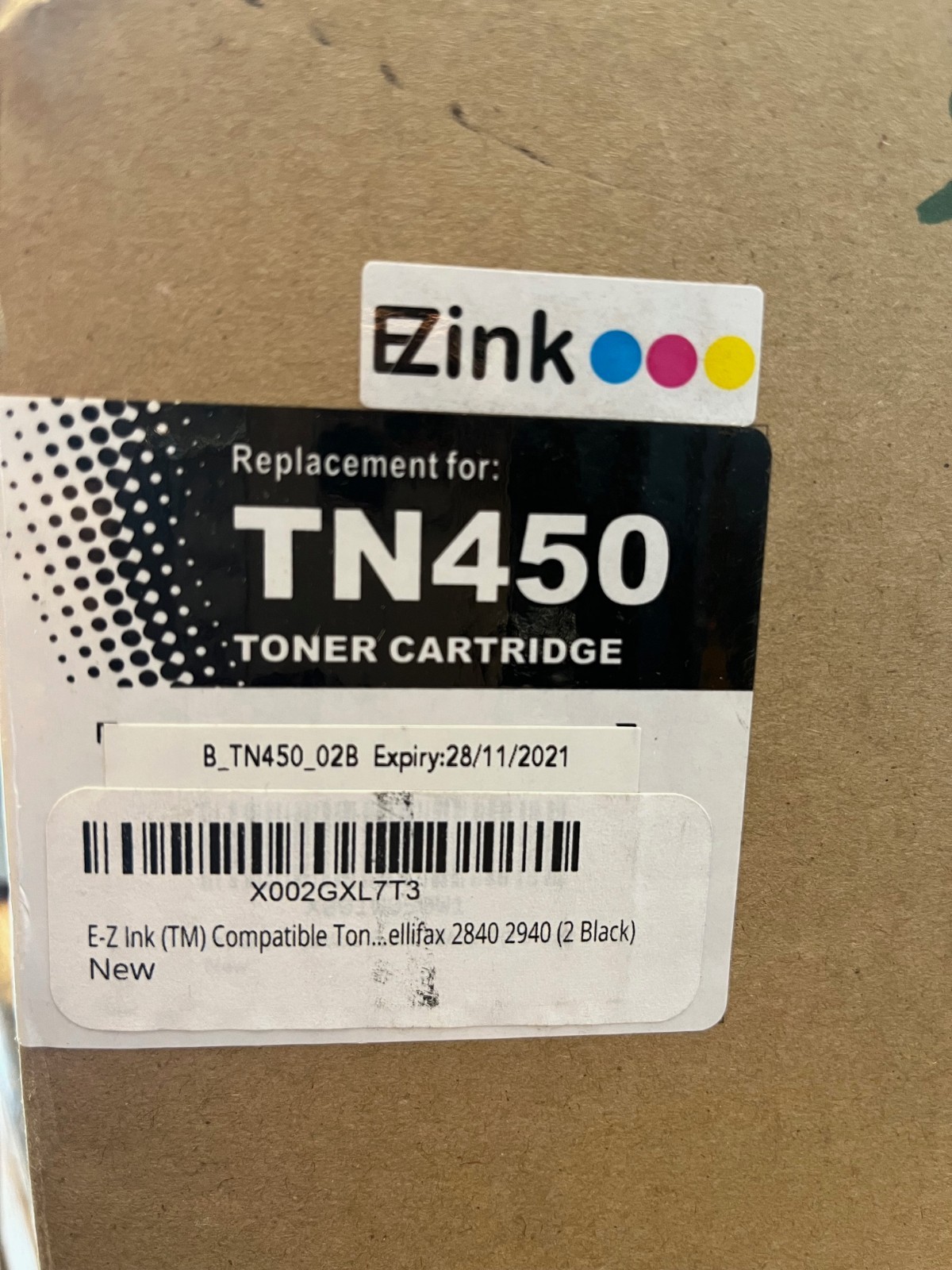 EZ-INK Replacement TN450 Toner Cartridge 2-Pack Compatible For Brother Printer