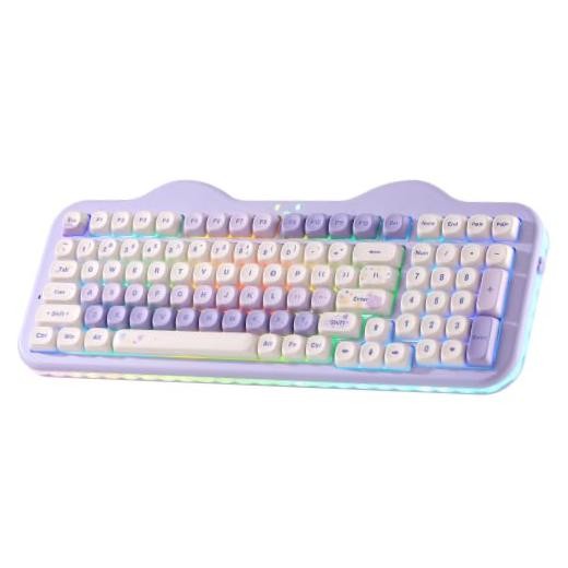 C98 Cute Cake Wireless Mechanical Keyboard (Candy Candy Linear Switch Purple