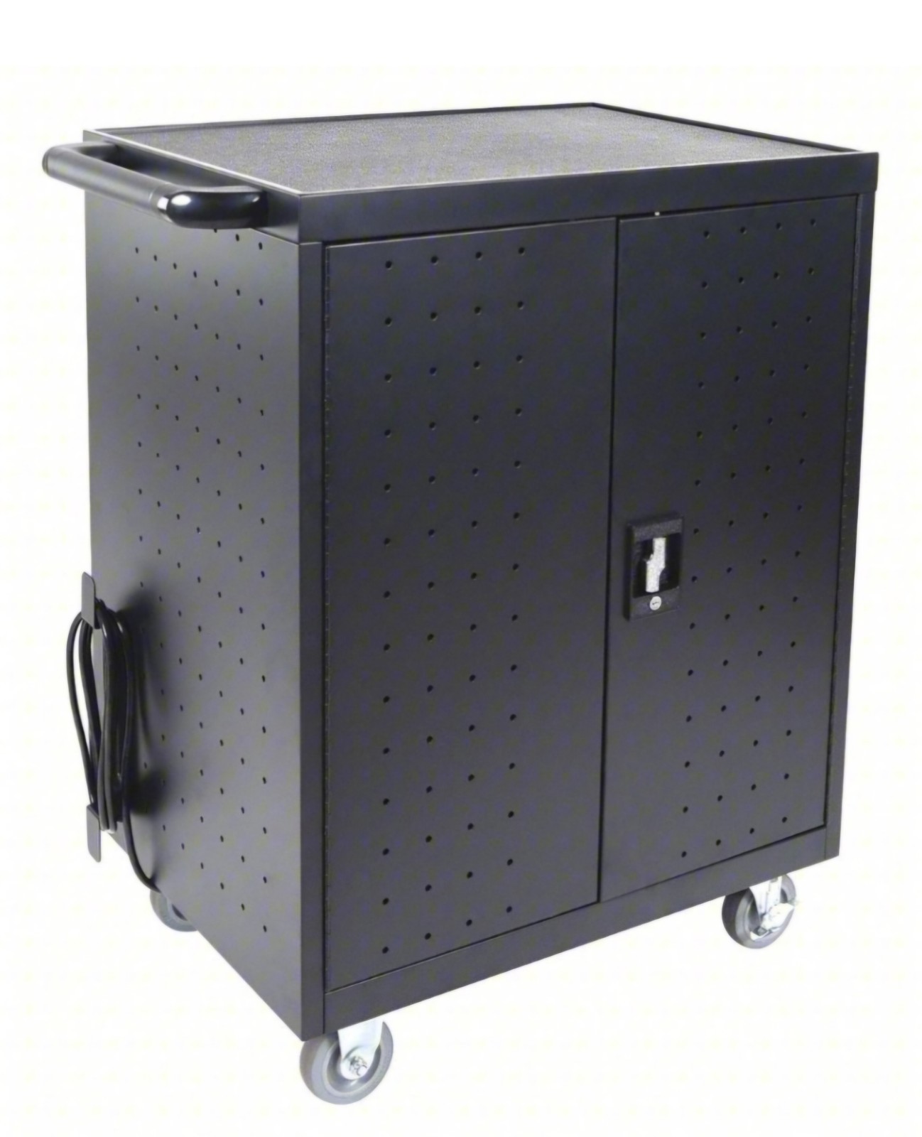 Luxor LLTP32-B 32  Device Charging Cart Locking Cabinet with Timer Laptop Tablet