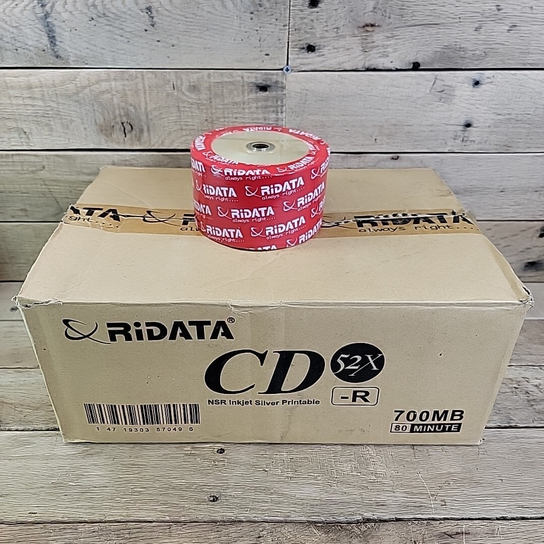 600 RIDATA Blank 52X CD-R CDR White Inkjet Hub Printable 700MB Recordable Disc