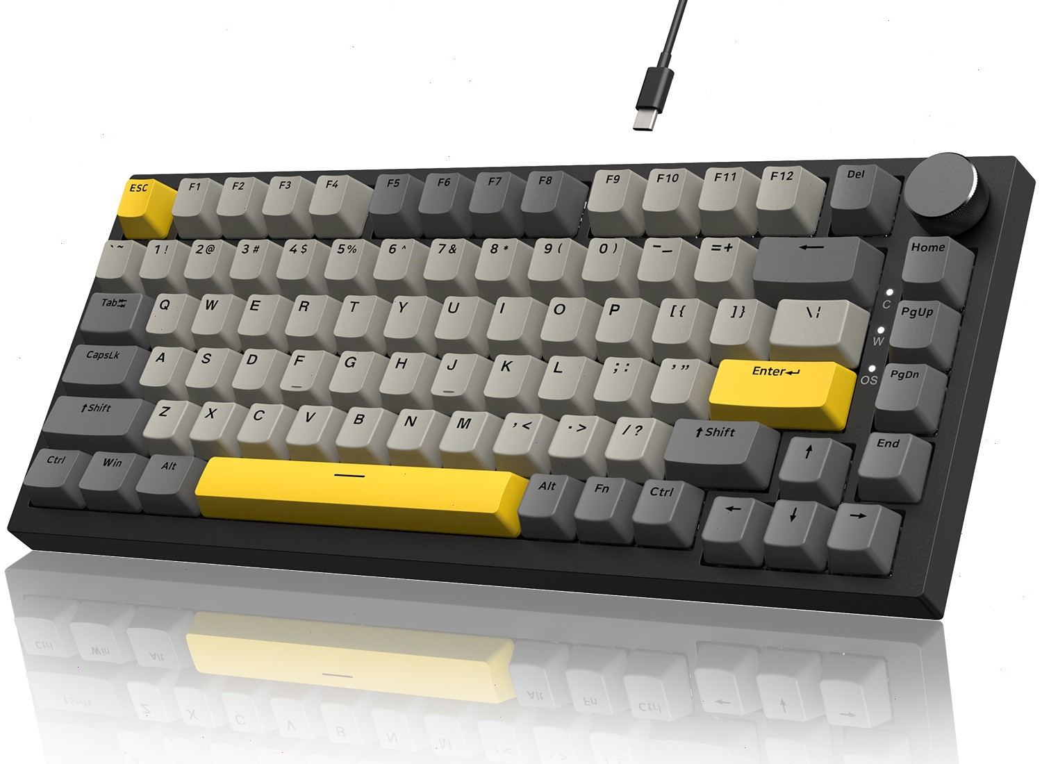 AJAZZ AK820 Wired Keyboard AS Red Switch White Light Two-Tone PBT Keycaps