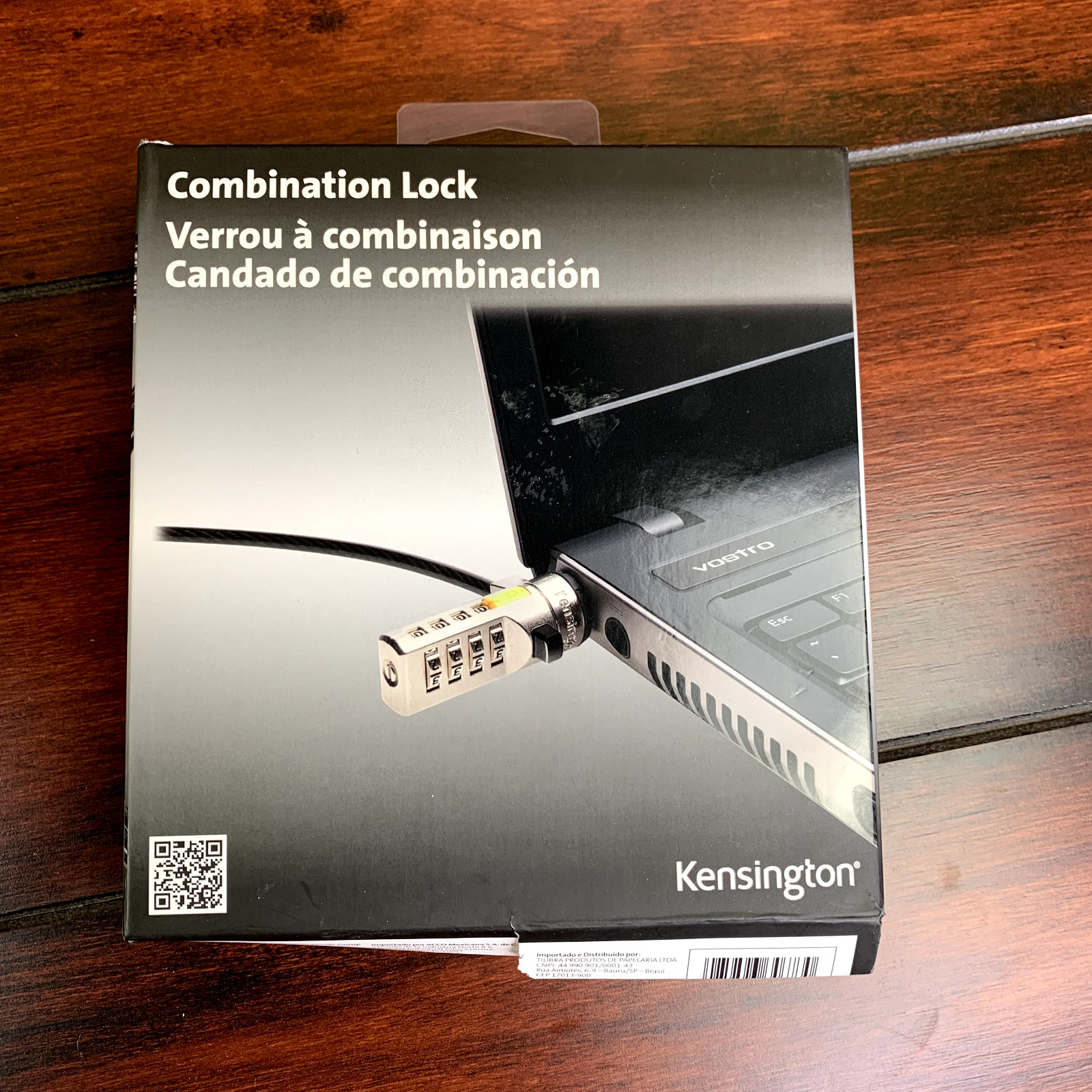 Kensington Combination Cable Lock For Laptops Sealed Box (Box Damage LOOK)