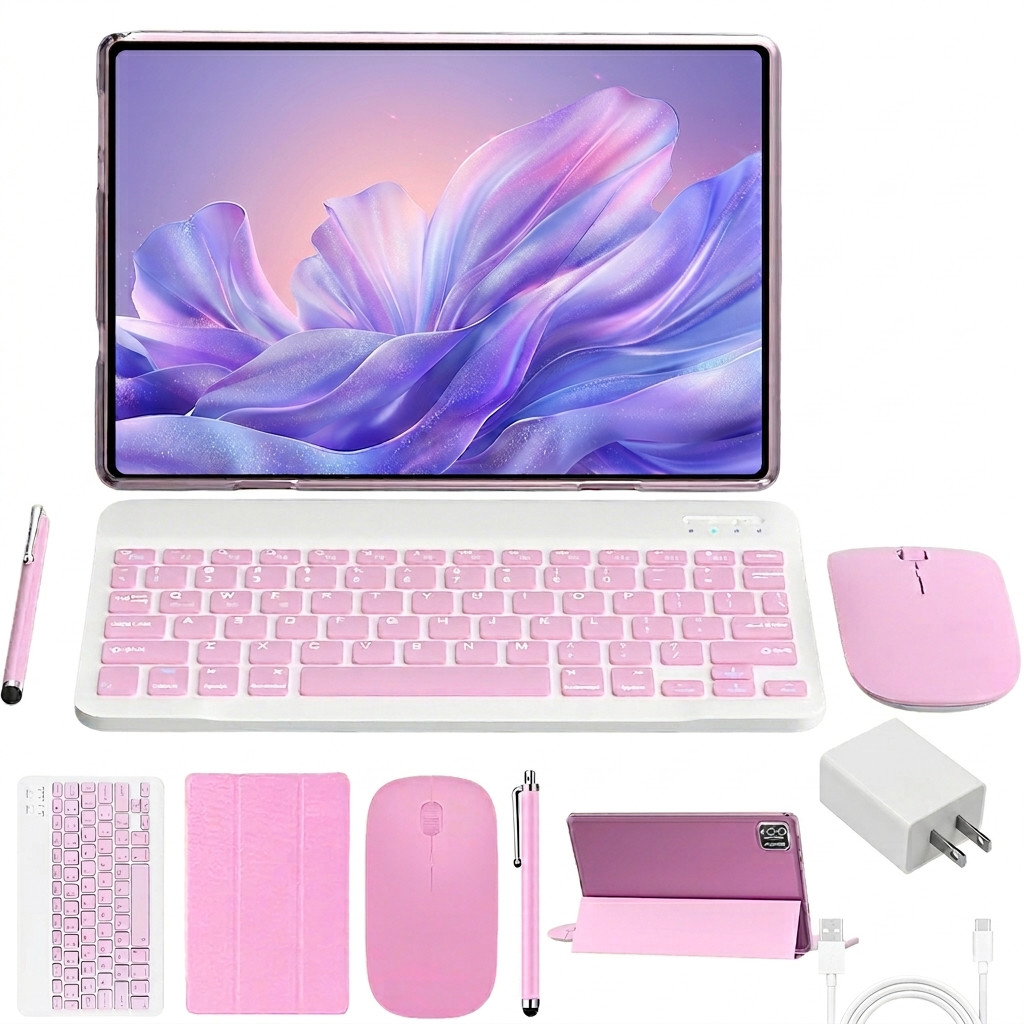 Tabletas Android 12 de 10.1" 32GB WiFi Teclado Funda Lápiz PC 2 SIM para Niños