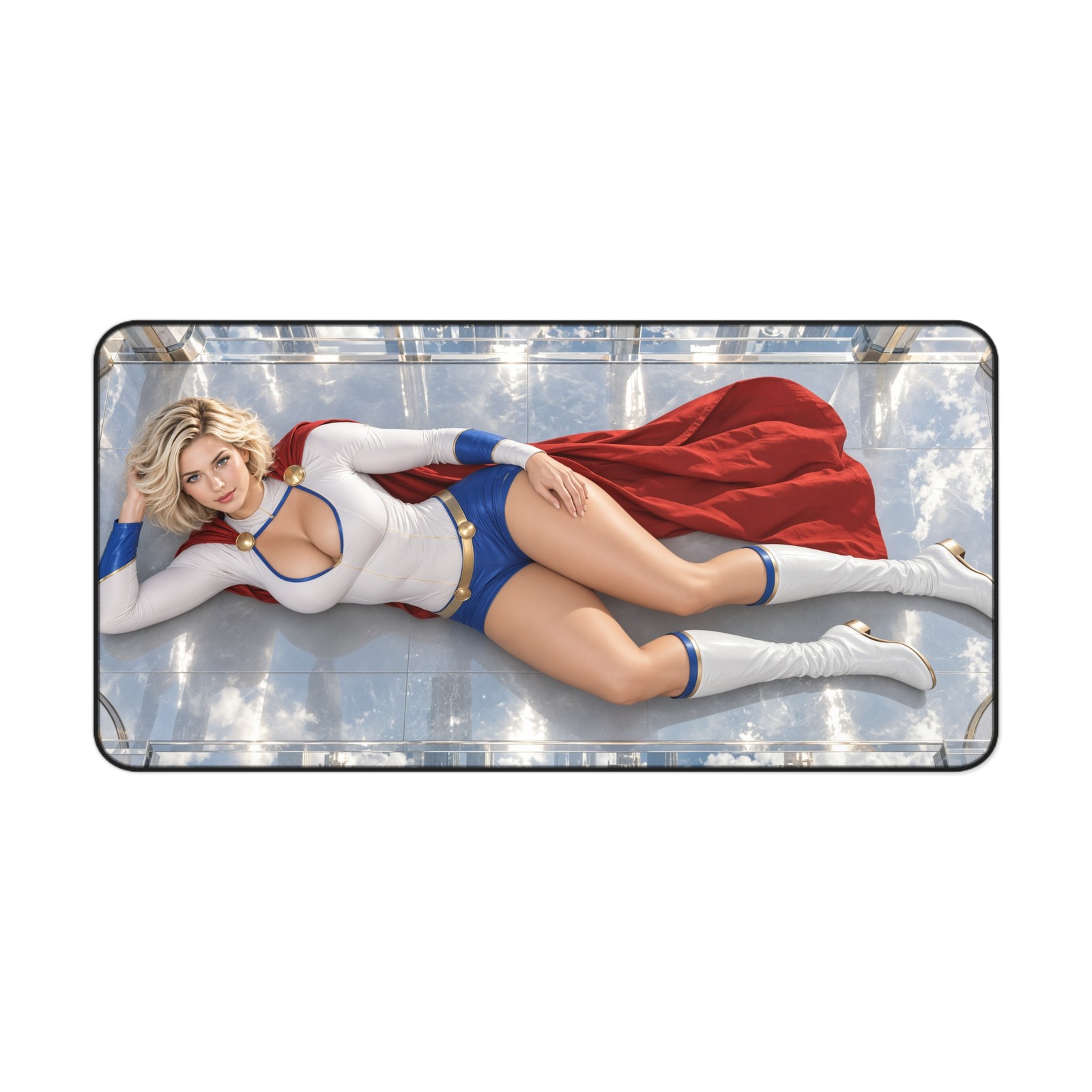 Power Girl Deskmat Gaming Mousepad Large PC Desk Pad Neoprene