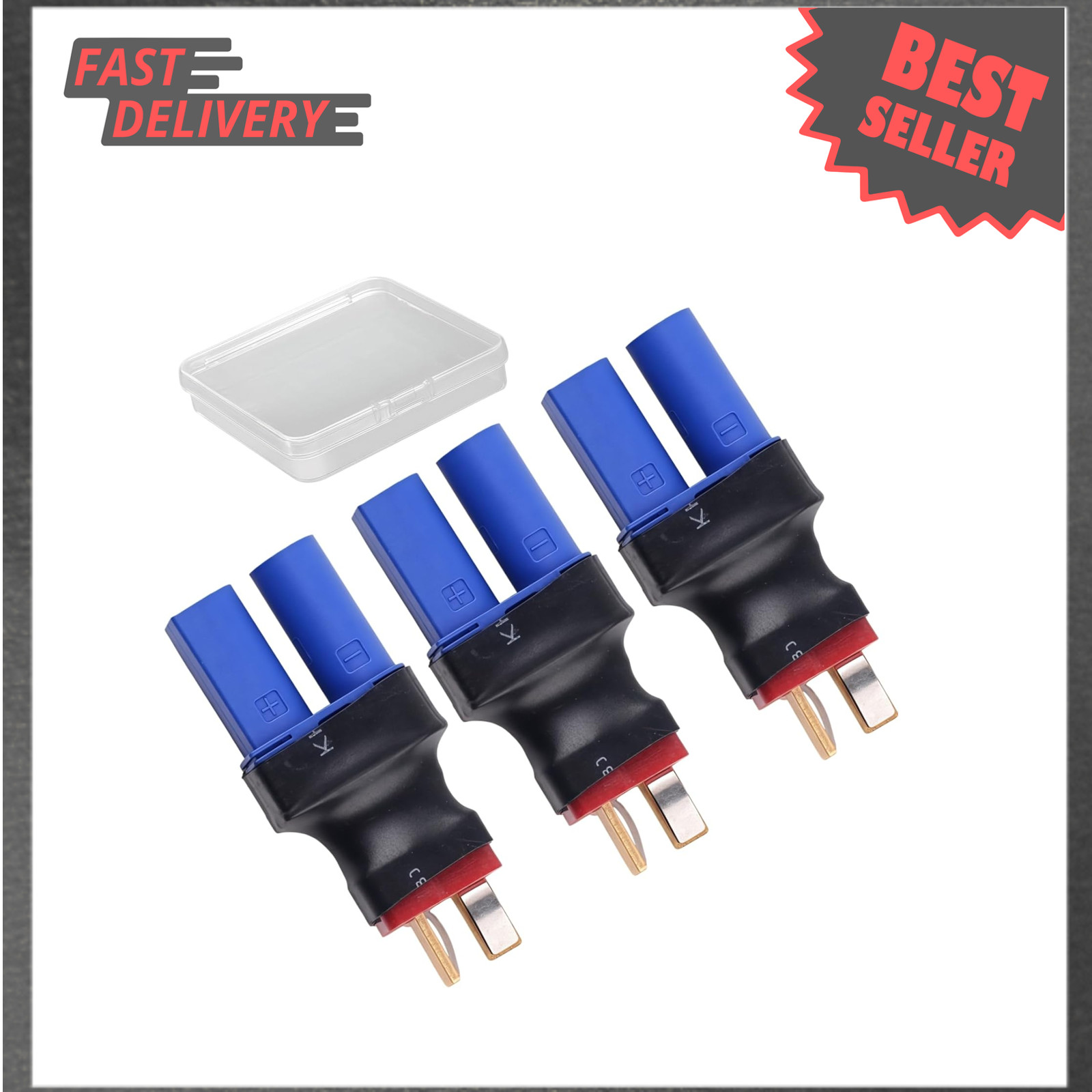 Male T Plug to Female EC5 Battery Adapter Connector Set for RC LiPo FPV Drone