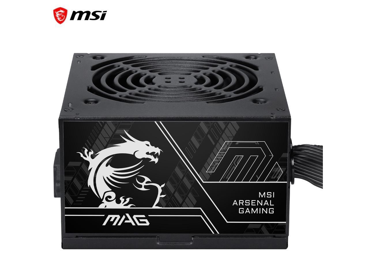 MAG A600DN II Power Supply Unit, 600W, 80 PLUS Standard, ATX PSU, Black Flat MSI