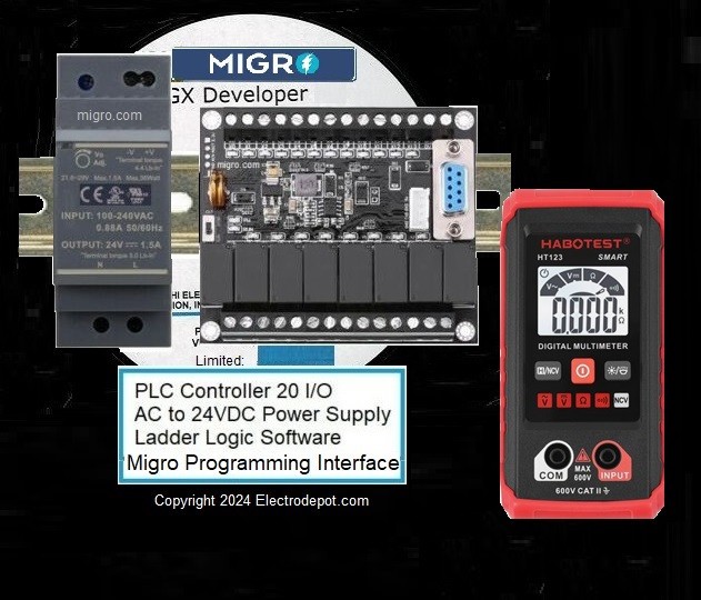 PLC Kit Programmable Controller, Migro Programming Software FREE Smart E Meter