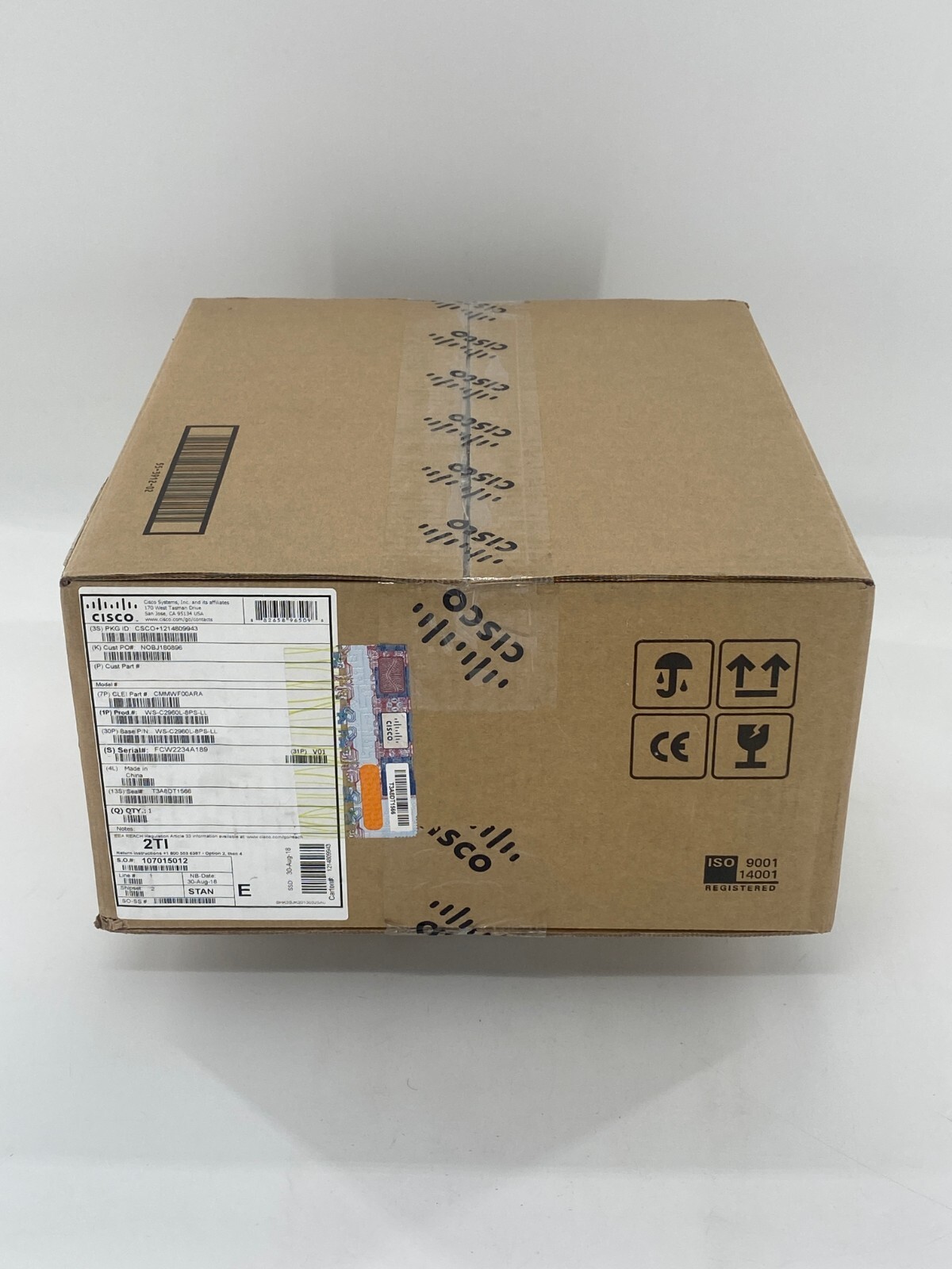 Cisco WS-C2960L-8PS-LL Switch New Opened Box
