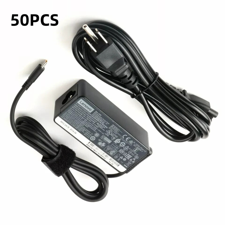 50PCS Genuine 45W ADLX45UDCC2 Type-C Adapter For Lenovo ThinkPad X280 X390 X395