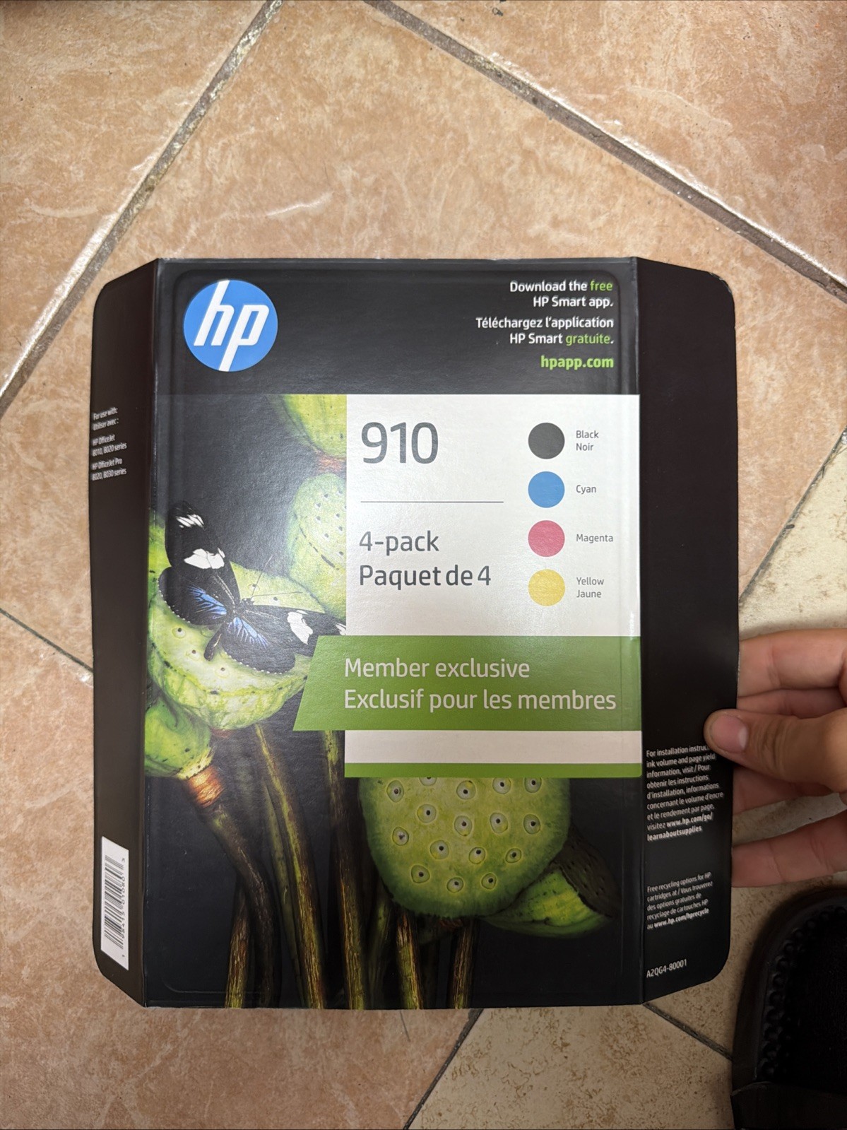 HP 910 Ink Cartridges - 4 Pack (B,C,M,Y),Genuine Exp 2026+