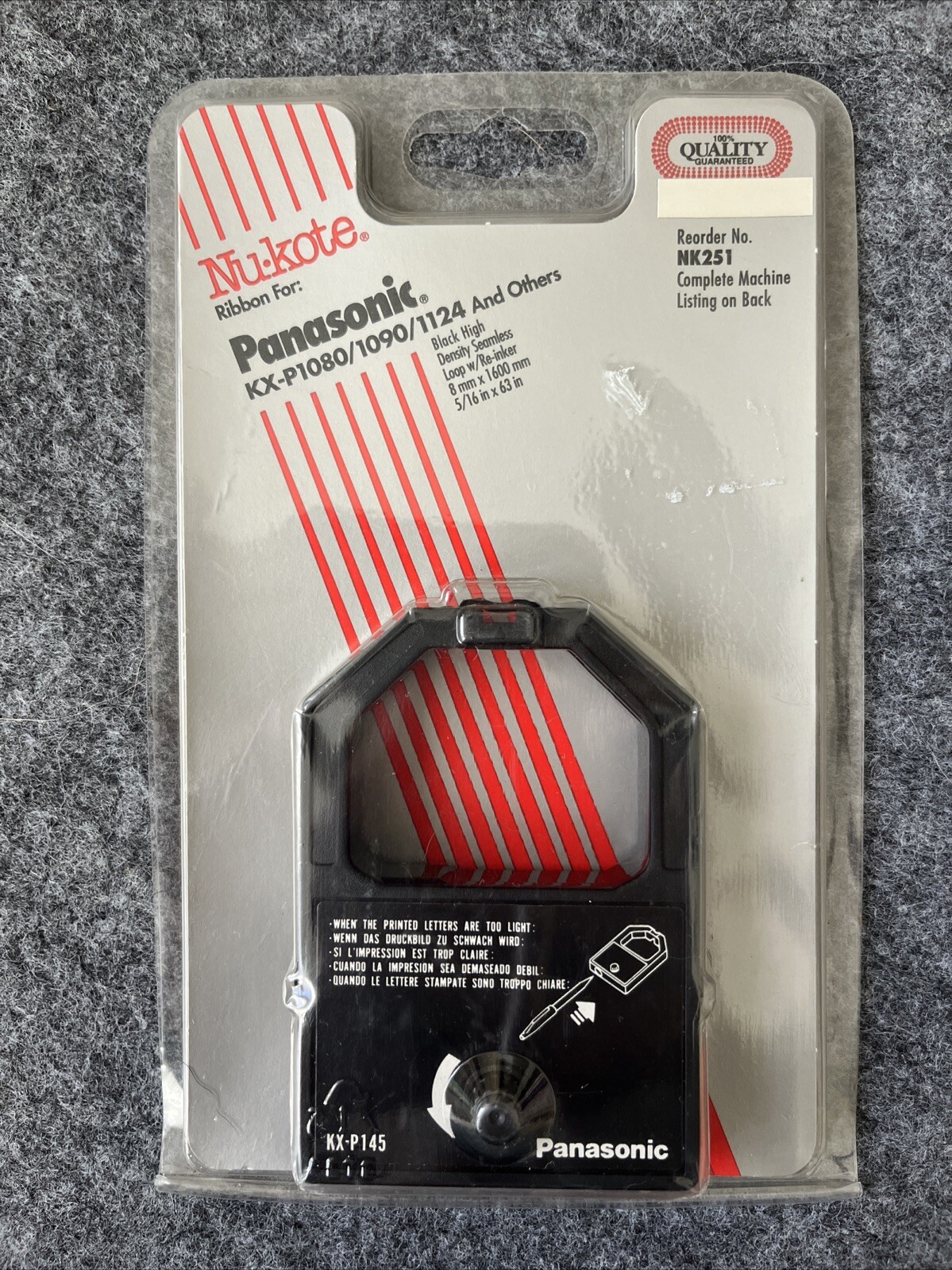 NEW Nu-Kote NK251 Printer Ribbon * For Panasonic KX-P1080 1090 1124 SEALED NOS