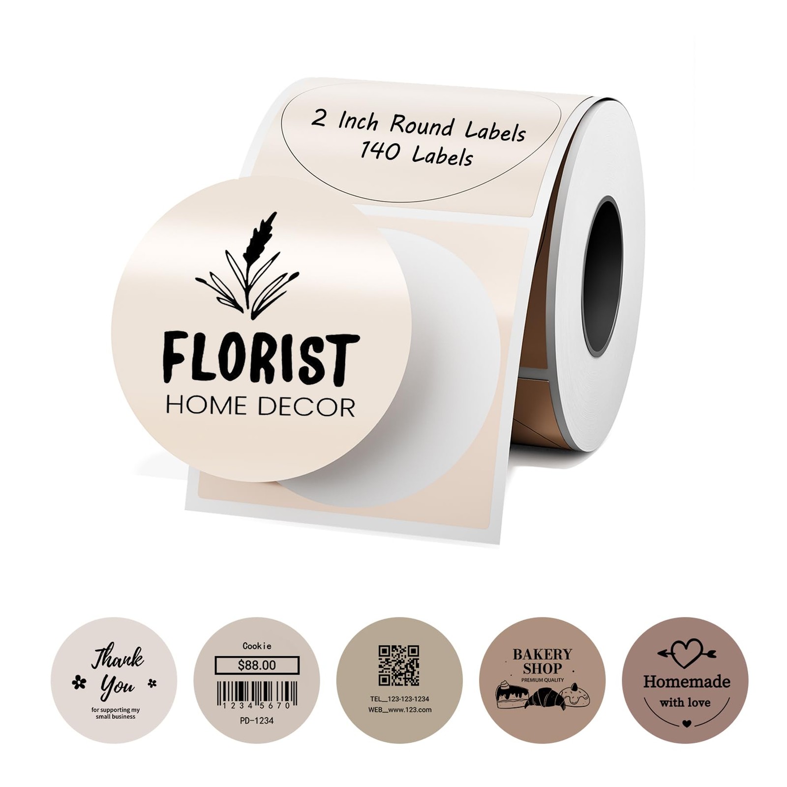 Phomemo M110 Labels- 2 Inch Color Round Label with 140 Pcs for for M110/M100/...