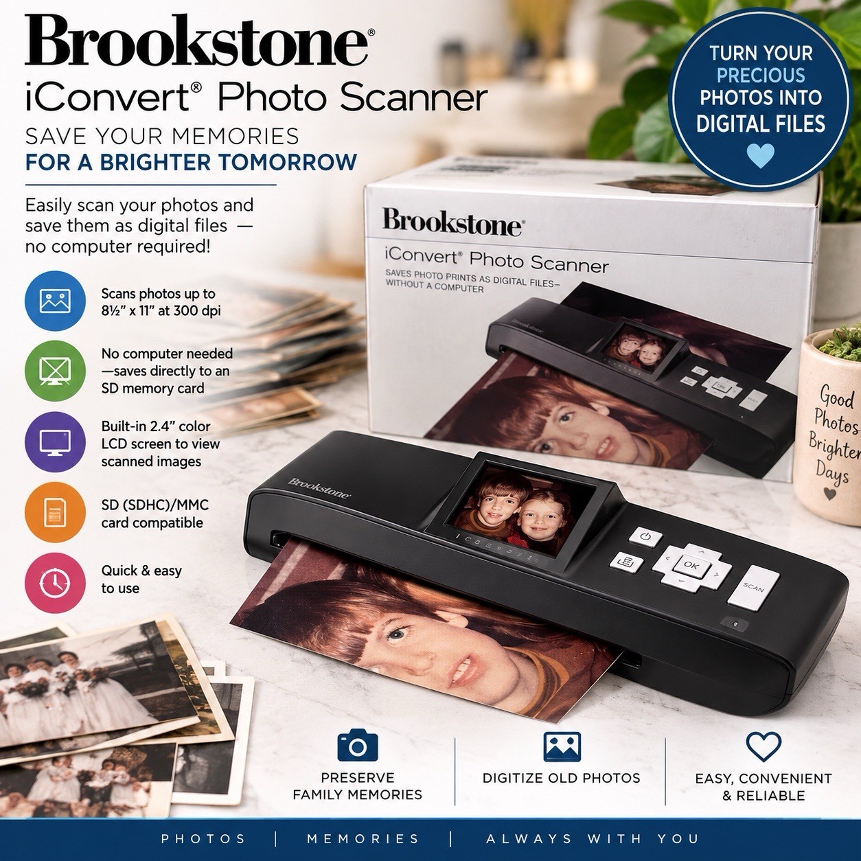 Brookstone iConvert Iconvert Slide & Film Scanner