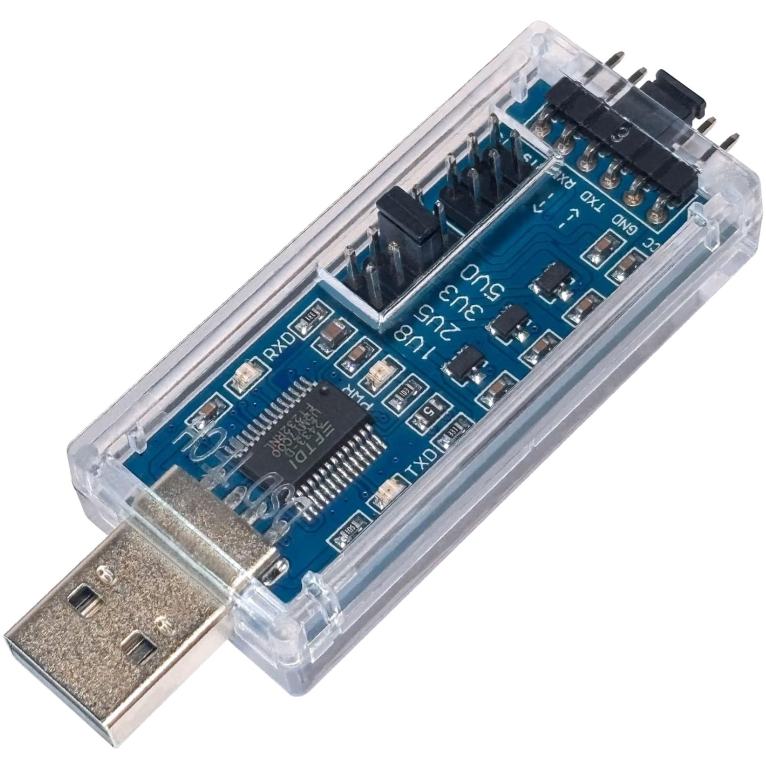 Compact SH-U09C5 USB to TTL Converter Cable with FTDI Support & Protective Case