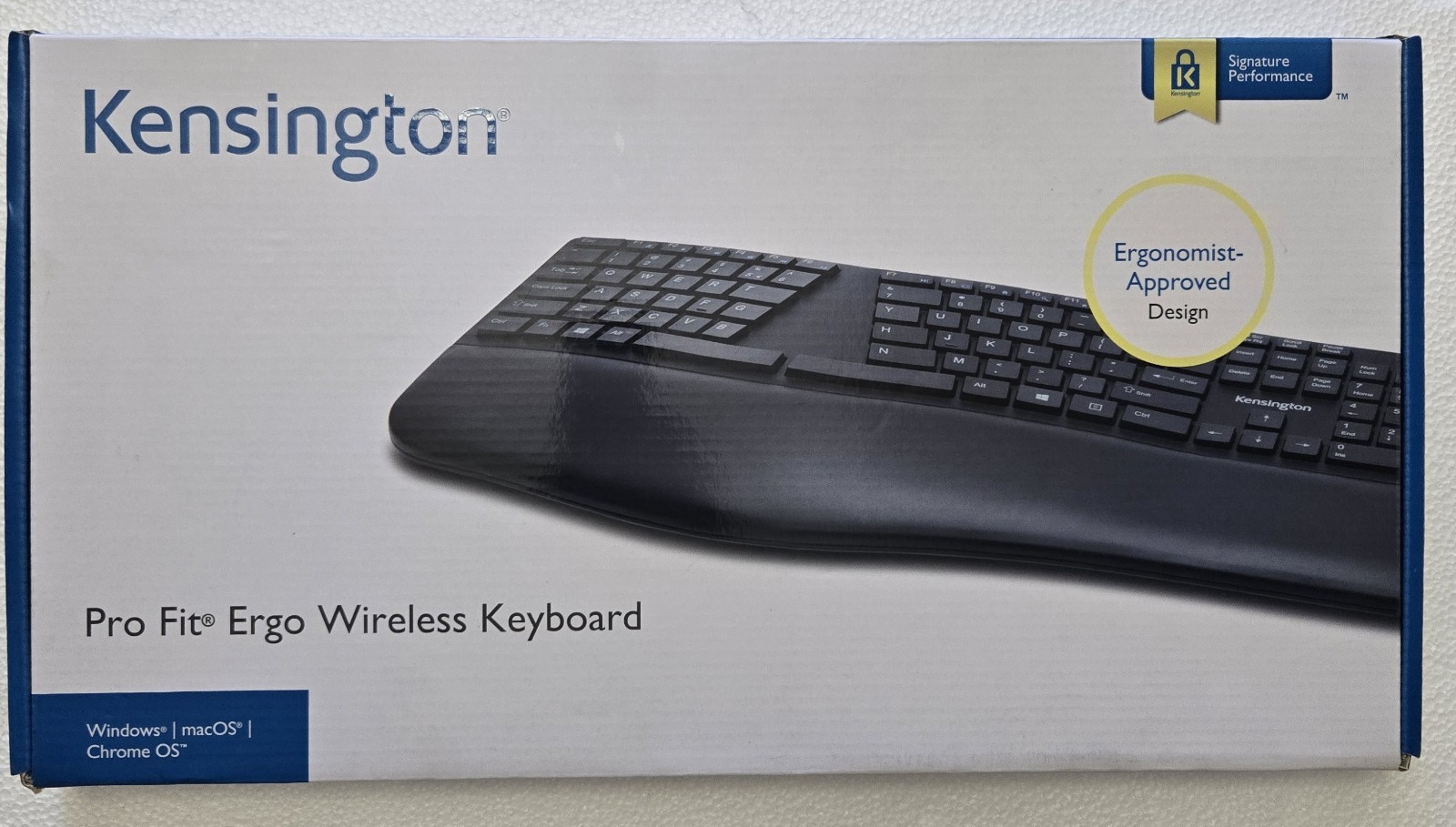 KENSINGTON K75401US PRO FIT ERGONOMIC BLACK WIRELESS KEYBOARD