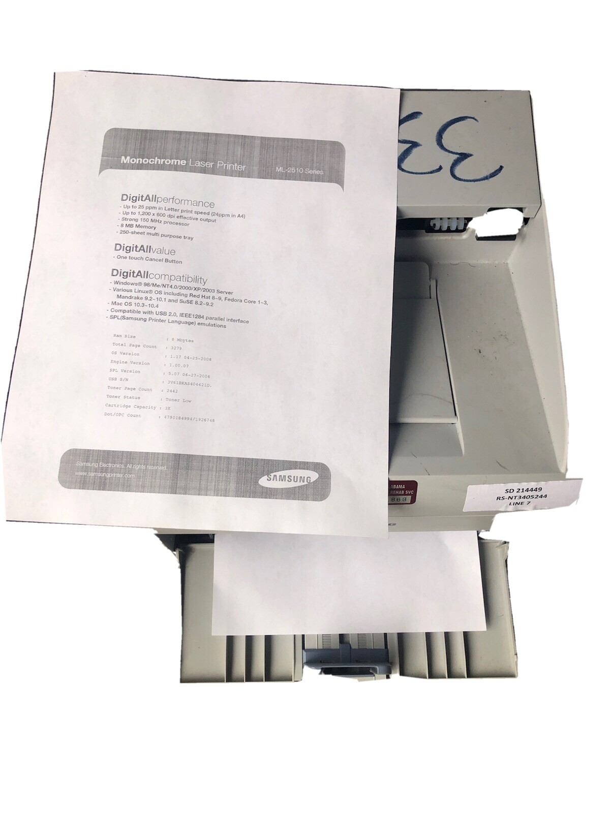 Samsung ML-2510 Workgroup Laser Printer