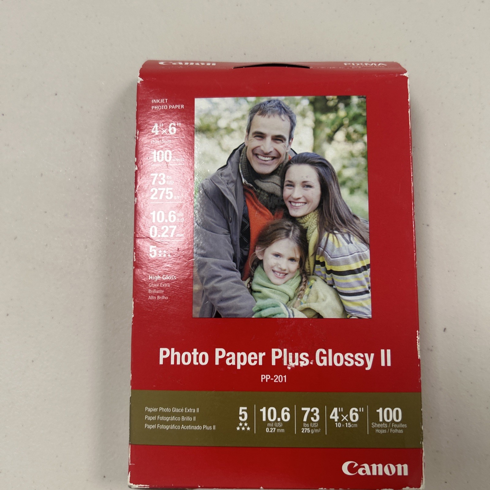 Canon PP-201 Photo Paper Plus Glossy II, 50 pack - 4x6 inch New Sealed