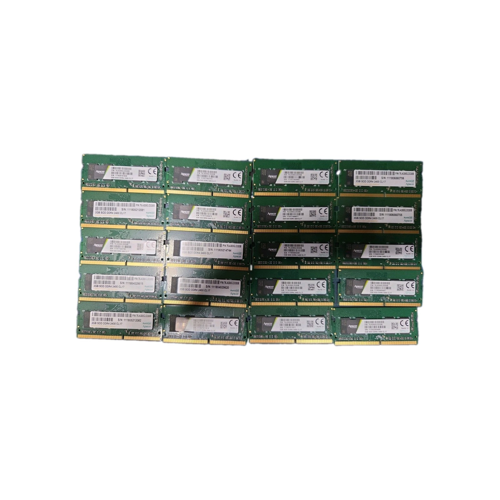 Lot Of 20 Apacer 2GB SODimm DDR4 2400 RAM