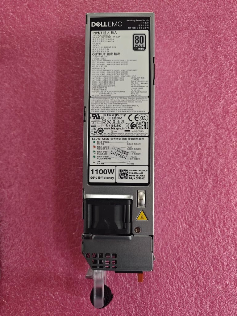 0FR0KX 0J9N6W Compatible Dell R6525 R7525 R750 R650 1100W Switching Power Supply