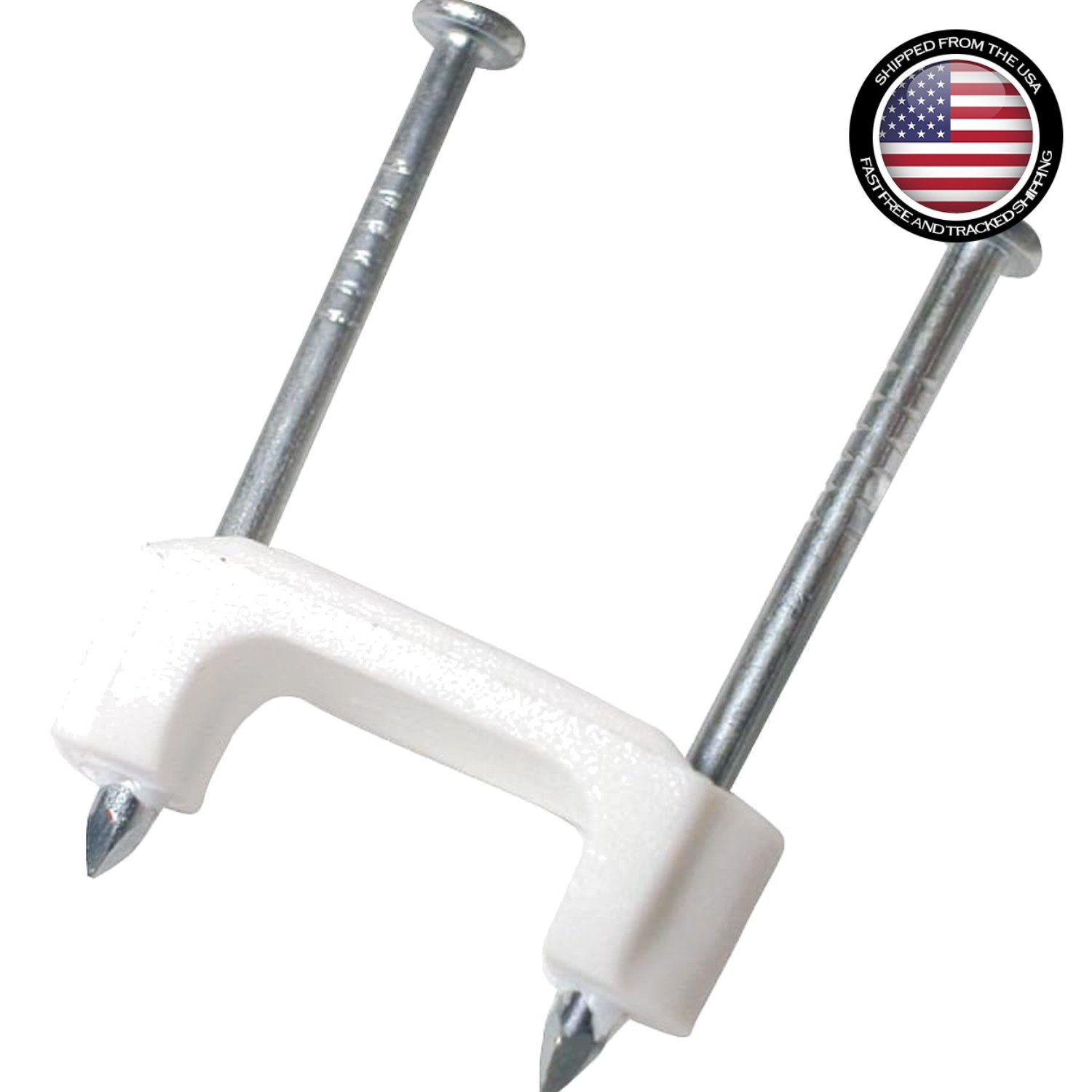 Plastic Staple 3/4 Inch 14/3 12/3 10/3 NM Cable White 575 Pack