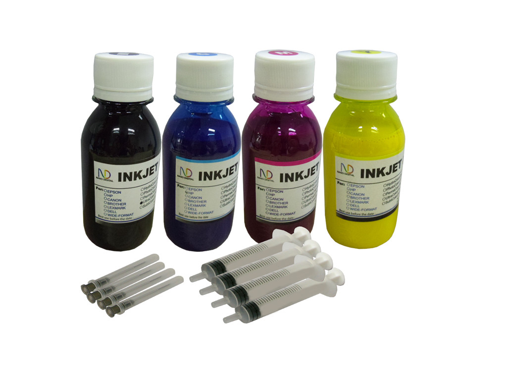 4x100ml ND® Pigmented sublimation Refill Ink for Piezoelectric Printer Cartridge